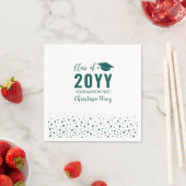 Green Modern Confetti Graduation Party Serviette (Beispiel)