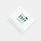 Green Modern Confetti Graduation Party Serviette (Ecke)