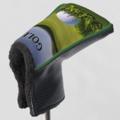 Green Modern Custom Best Putter Golf Head Cover Headcover (3/4 Vorderseite)