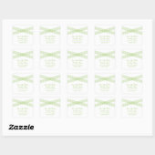 Green Modern Deko Save the Date Stickers (Blatt)