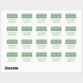Green Modern Deko Save the Date Stickers (Blatt)