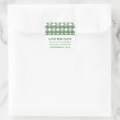 Green Modern Deko Save the Date Stickers (Tasche)