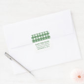 Green Modern Deko Save the Date Stickers (Umschlag)