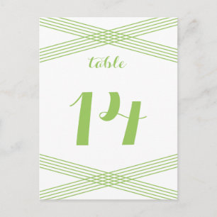 Green Modern Deko Table Postcard Postkarte