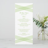 Green Modern Deko Wedding Menu Menükarte (Stehend Vorderseite)