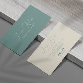 Green Modern Elegant Minimalist Business Card Visitenkarte