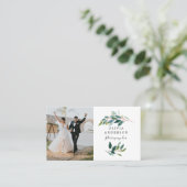 Green Modern Foto Business Card Visitenkarte (Stehend Vorderseite)