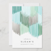 Green Modern Fringe Junggeselinnen-Abschied Tour Save The Date (Vorderseite)