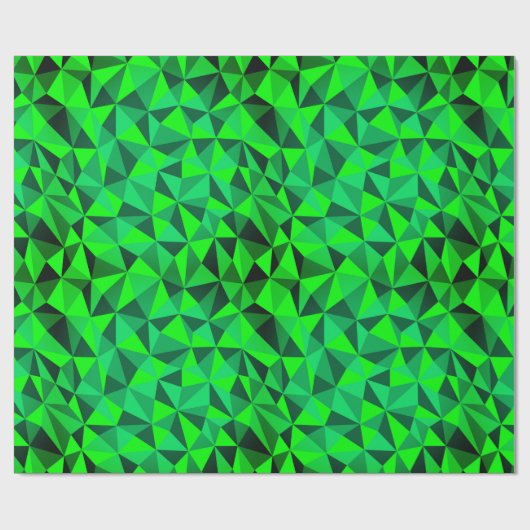 Green Modern Futuristic Abstrakt St Patricks Party Geschenkpapier (Flach)