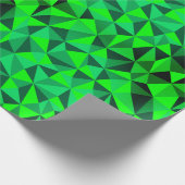 Green Modern Futuristic Abstrakt St Patricks Party Geschenkpapier (Ecke)