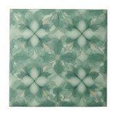 Green Modern Geo Muster Fliese (Vorderseite)