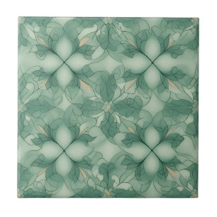 Green Modern Geo Muster Fliese
