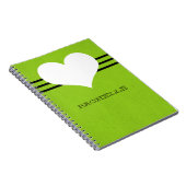 Green Modern Heart Notebook Notizblock (Rechte Seite)