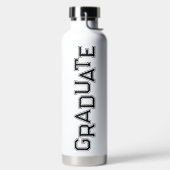 Green Modern High School Graduation Graduate Trinkflasche (links)