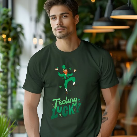 Green Modern Illustration Gefühl Lucky T - Shirt