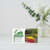 Green Modern Landscaping Photo Service Visitenkarte (Stehend Vorderseite)