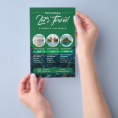 Green Modern Pastel Travel Agency Flyer (Handgriff)