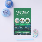 Green Modern Pastel Travel Agency Flyer (Einzeln)