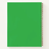 Green Modern Personalisiert Travel Notebook Notizblock (Rückseite)