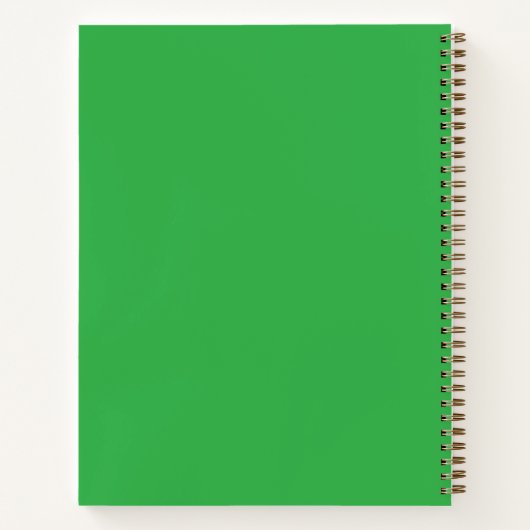 Green Modern Personalisiert Travel Notebook Notizblock (Rückseite)