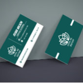 Green Modern QR Code Business Card Visitenkarte