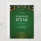 Green Modern Ramadan Iftar Einladung (Vorderseite)