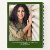 Green Modern Script Graduation Party Guest Book Notizblock (Rückseite)