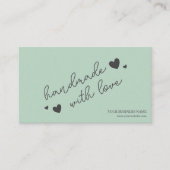 Green Modern Script QR Code, vielen Dank Visitenkarte (Vorderseite)