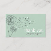 Green Modern Script QR Code, vielen Dank Visitenkarte (Vorderseite)