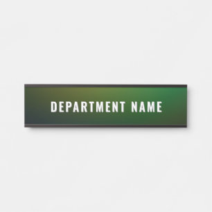 Green Modern Simple Department Name Door Sign Türschild