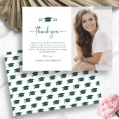 Green Modern Simple Graduate Dankeschön Card Dankeskarte