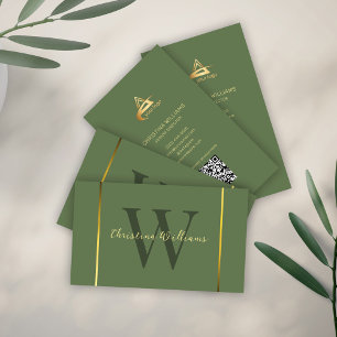 Green Modern Simple Minimal Beruflich Visitenkarte