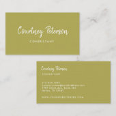 Green Modern Simple Real Anwesen Business Card Visitenkarte (Vorne/Hinten)