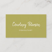 Green Modern Simple Real Anwesen Business Card Visitenkarte (Vorderseite)