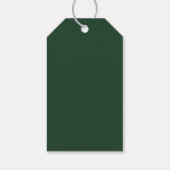 Green Modern Simple Script Frohe Weihnachten Geschenkanhänger (Rückseite)