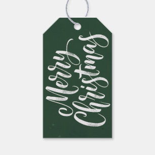 Green Modern Simple Script Frohe Weihnachtsgeschen Geschenkanhänger