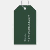 Green Modern Simple Script Frohe Weihnachtsgeschen Geschenkanhänger (Rückseite)