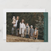 Green Modern Simple Wavy Two Foto Weihnachten (Vorderseite)