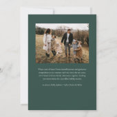 Green Modern Simple Wavy Two Foto Weihnachten (Rückseite)