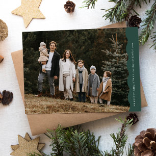 Green Modern Simple Wavy Two Foto Weihnachten