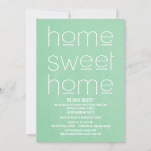 Green Modern Sweet Zuhause Housewarming Party Einladung