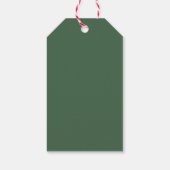 Green Modern Winter Snowman Baby Shower Geschenkanhänger (Rückseite)