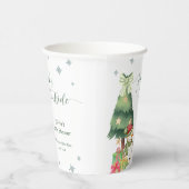 Green Modern Winter Snowman Baby Shower Pappbecher (Rechts)