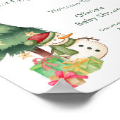 Green Modern Winter Snowman Baby Shower Welcome Poster (Ecke)