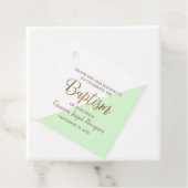 Green moderne Baby Taufname Vielen Dank Geschenkanhänger (Beispiel)