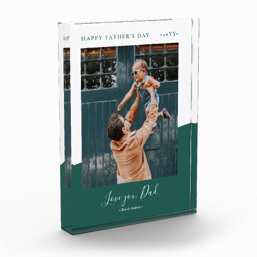 Green | Modernes Vatertagsgeschenk Foto (Links)