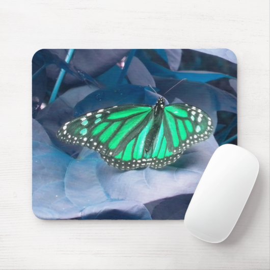 Green Monarch Butterfly-Maus Mousepad (Mit Mouse)