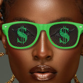 Green Money Dollar Sign Partybrille