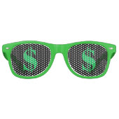 Green Money Dollar Sign Partybrille (Vorderseite)