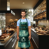 Green Monochrome Abstrakt - Elegante Kücheneinrich Schürze